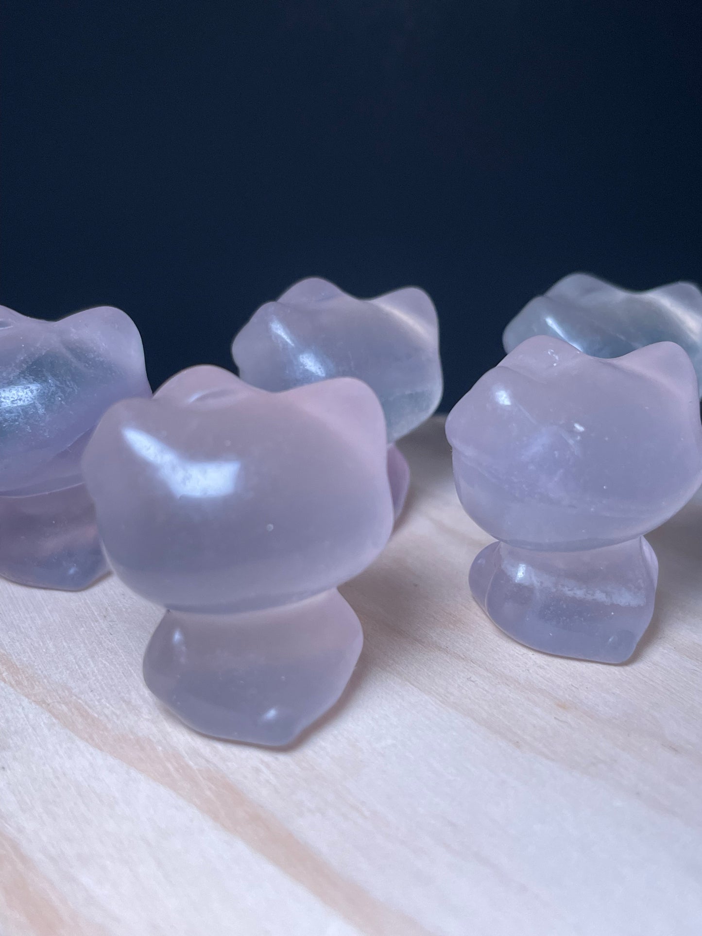 Purple Fluorite Crystal Kitties