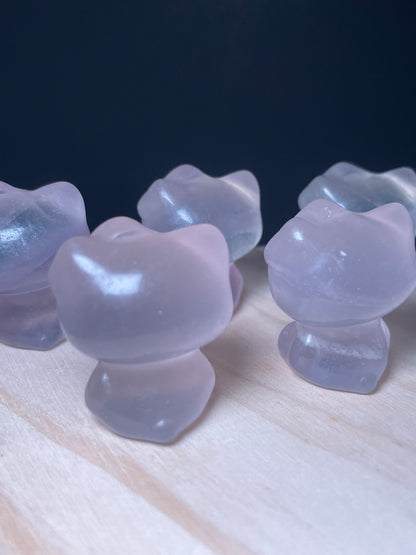 Purple Fluorite Crystal Kitties