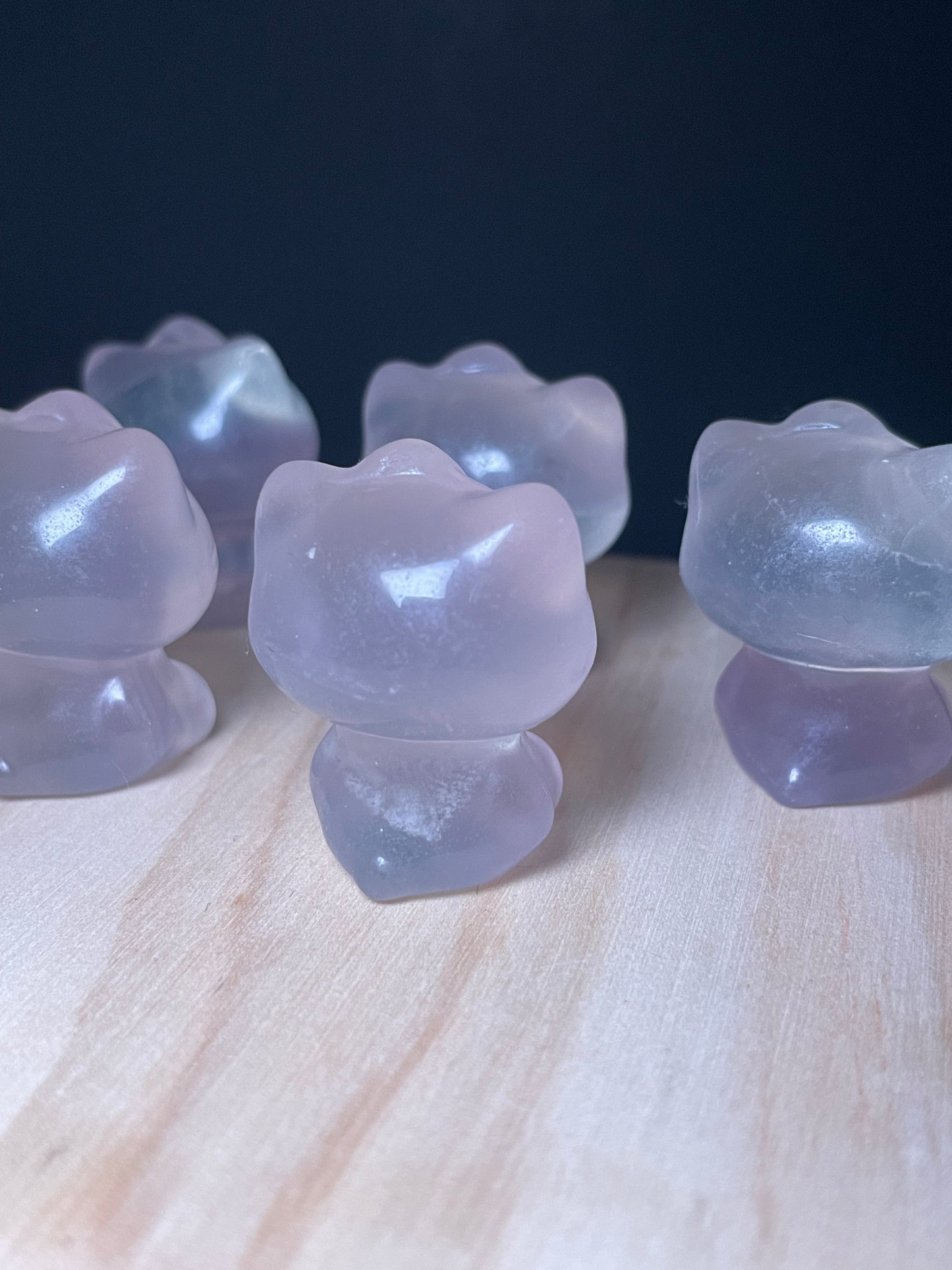 Purple Fluorite Crystal Kitties