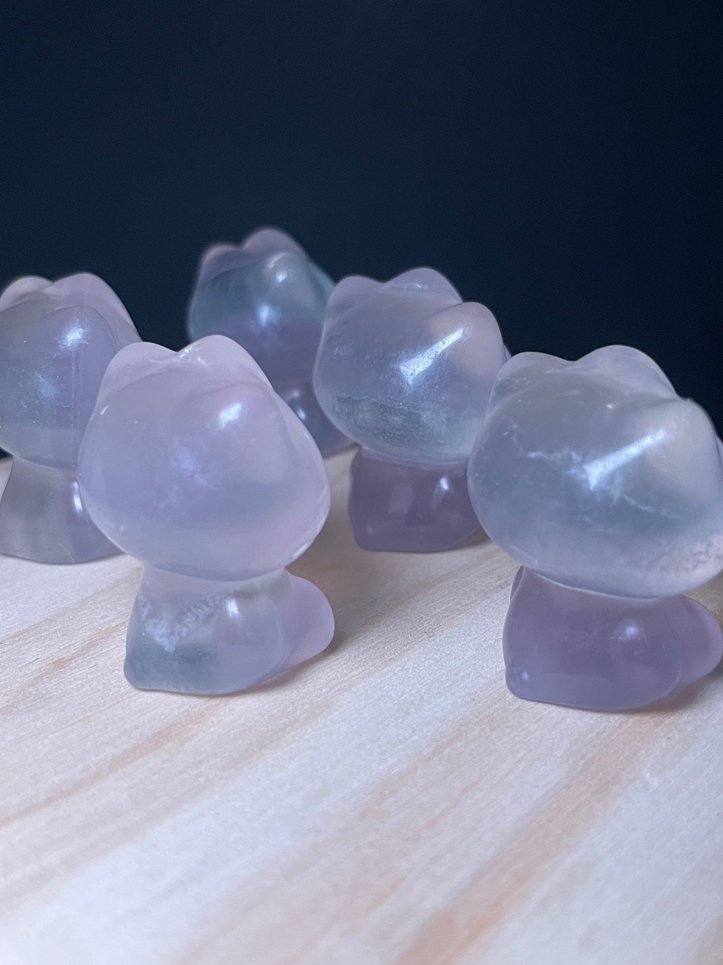 Purple Fluorite Crystal Kitties