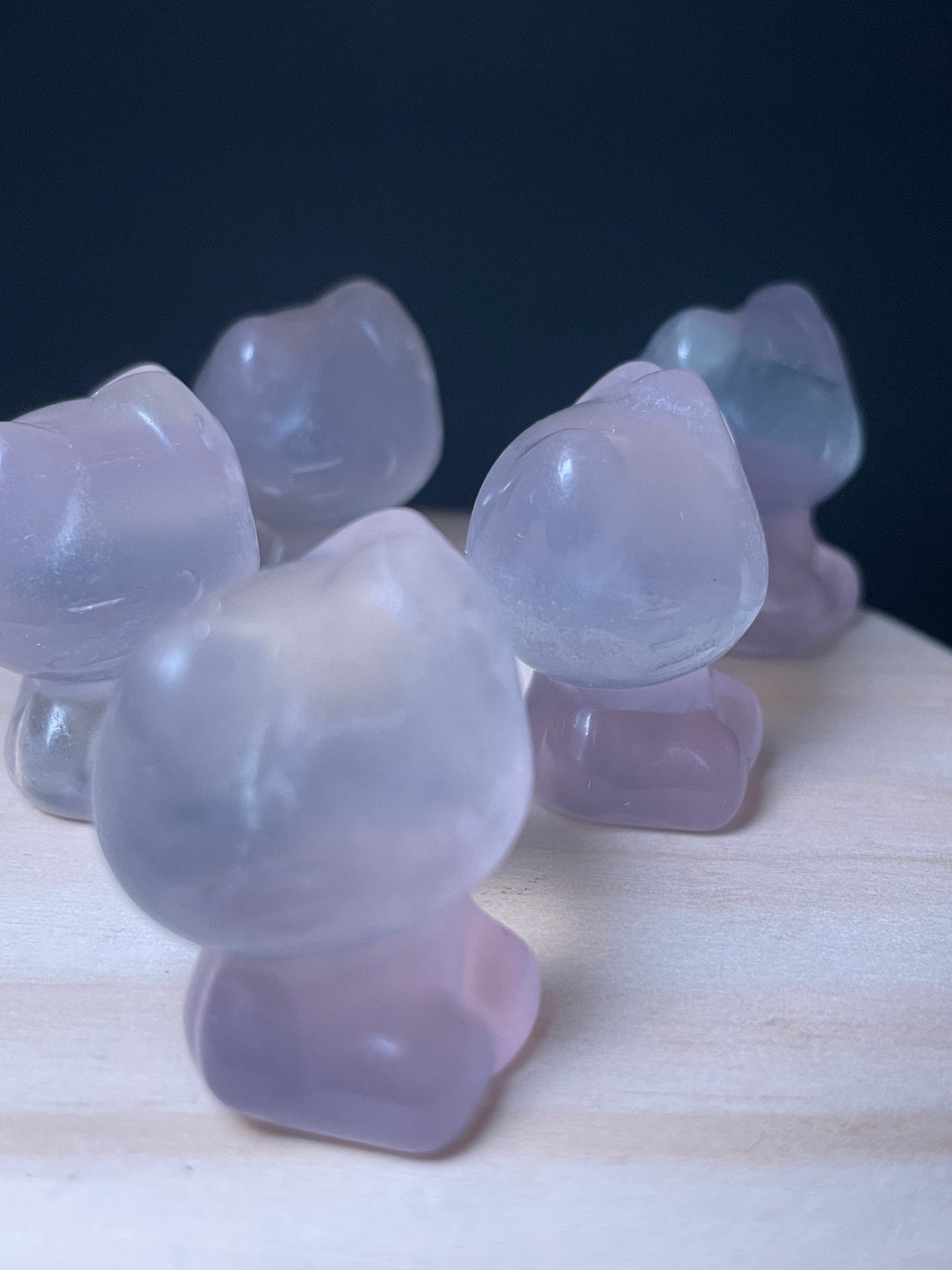 Purple Fluorite Crystal Kitties