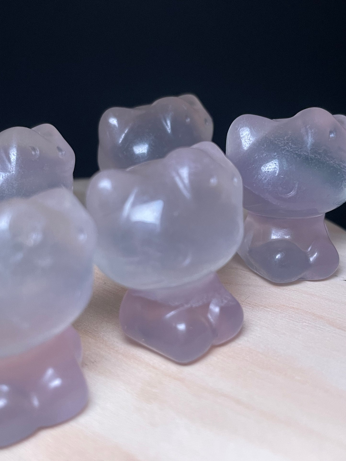 Purple Fluorite Crystal Kitties