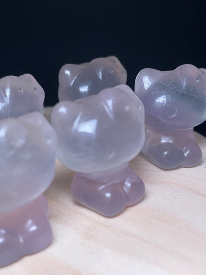 Purple Fluorite Crystal Kitties