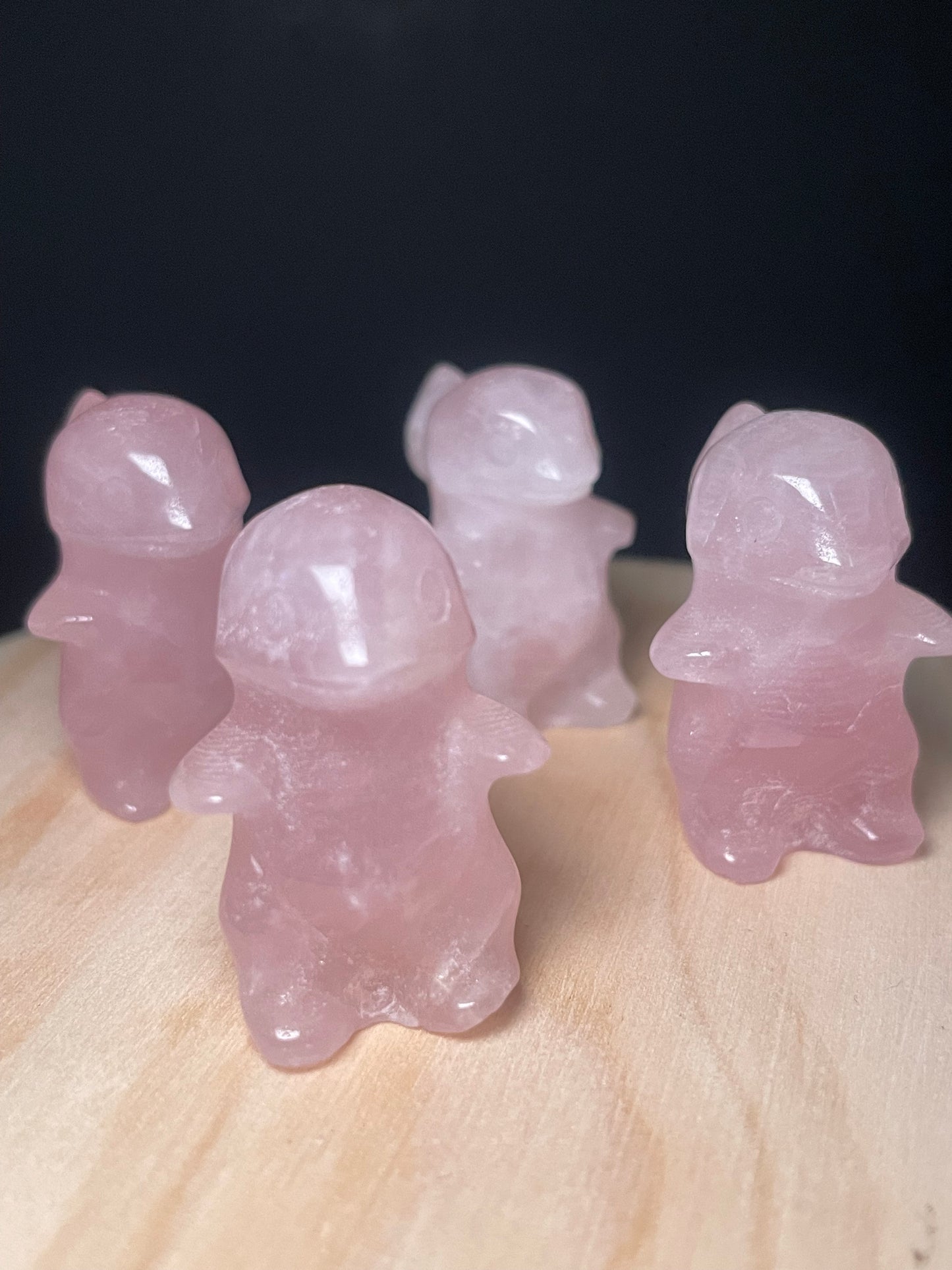 Rose Quartz Crystal Dinosaurs