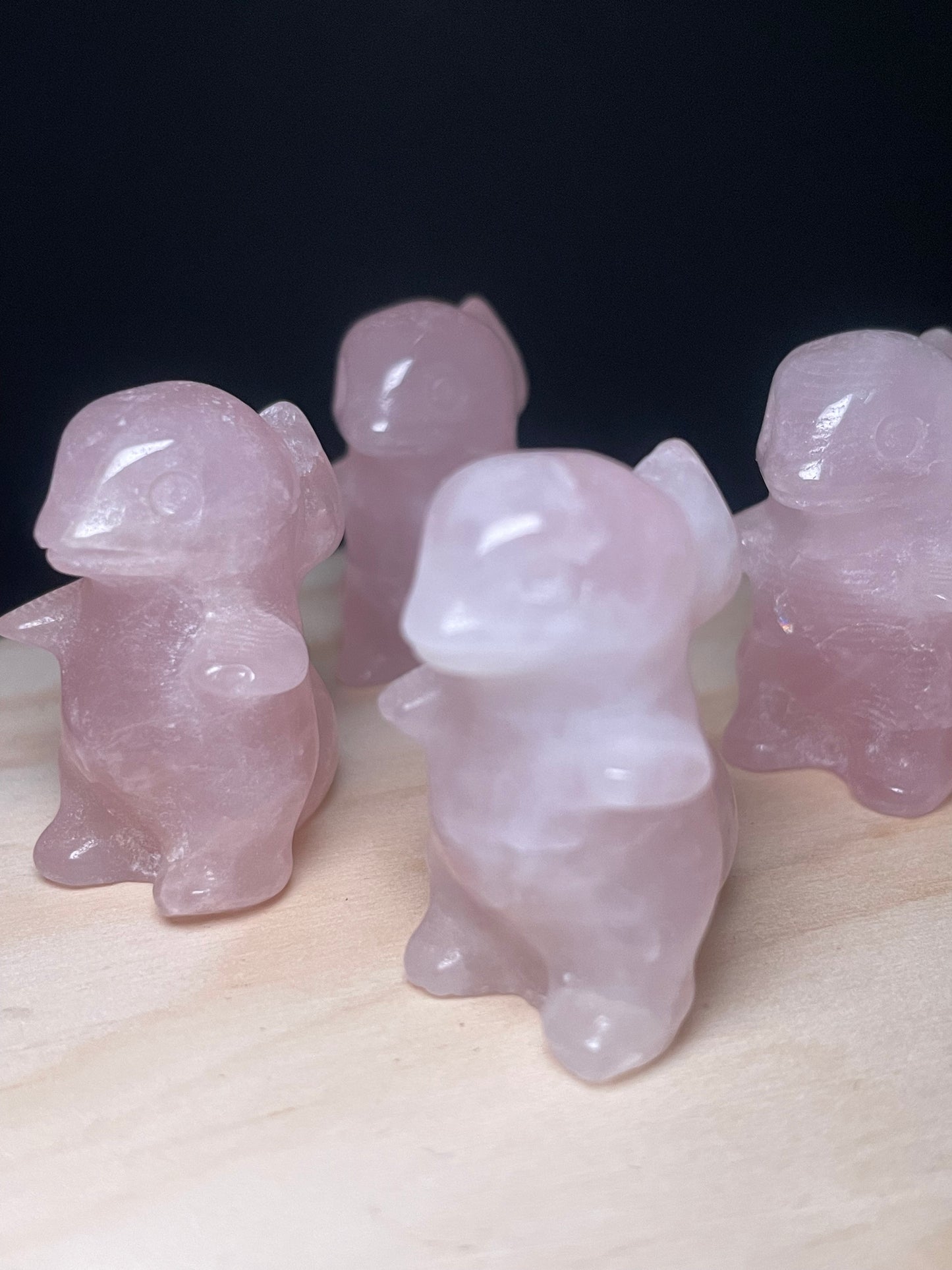 Rose Quartz Crystal Dinosaurs