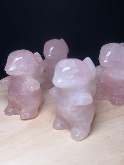 Rose Quartz Crystal Dinosaurs
