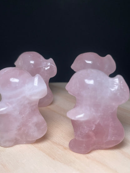 Rose Quartz Crystal Dinosaurs