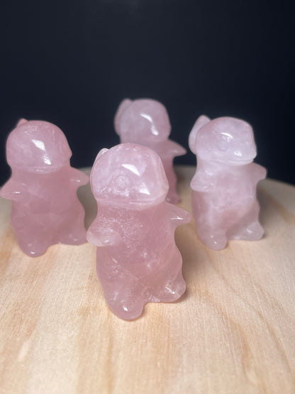 Rose Quartz Crystal Dinosaurs