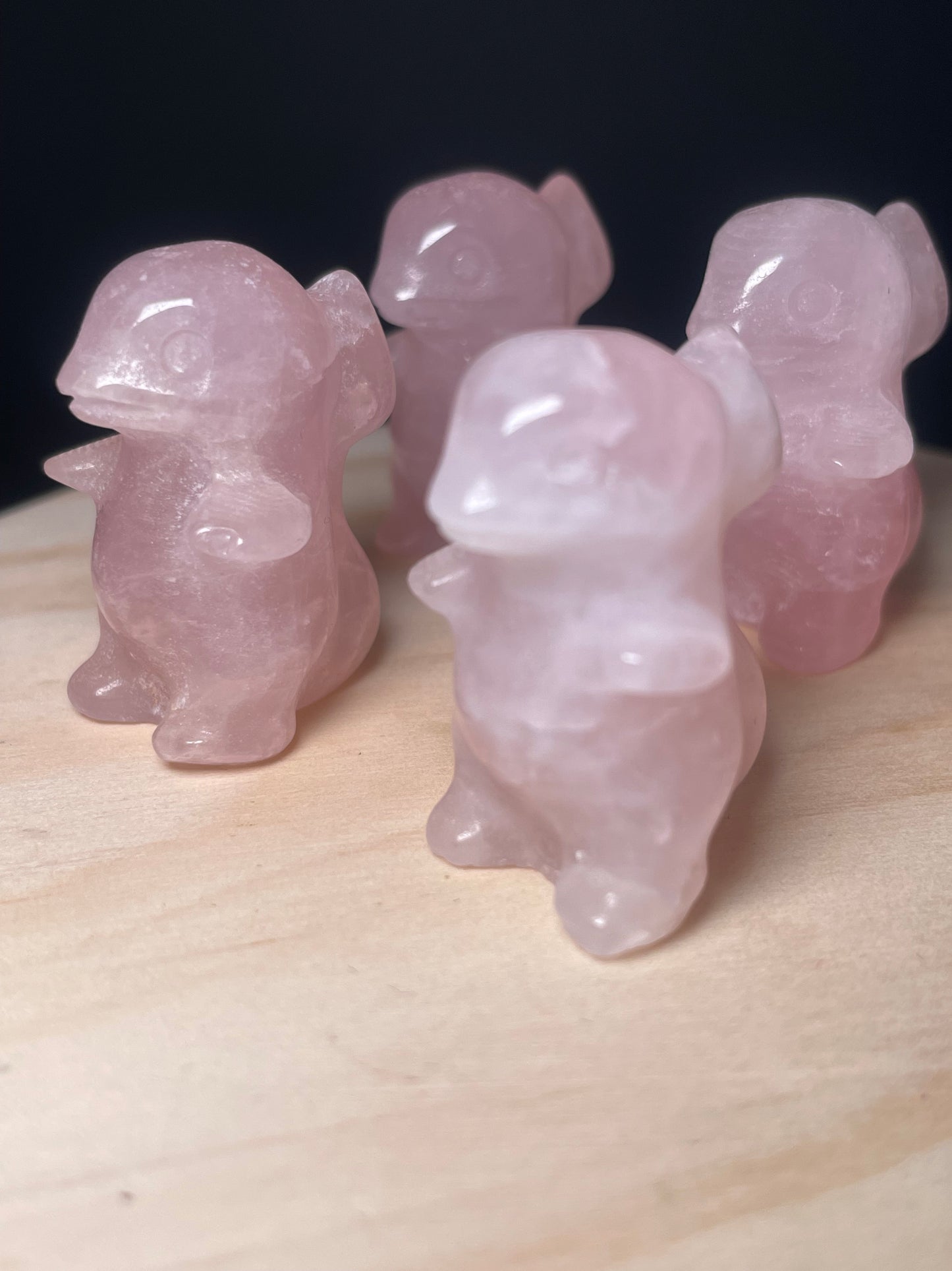 Rose Quartz Crystal Dinosaurs