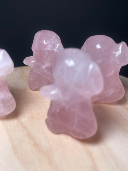 Rose Quartz Crystal Dinosaurs