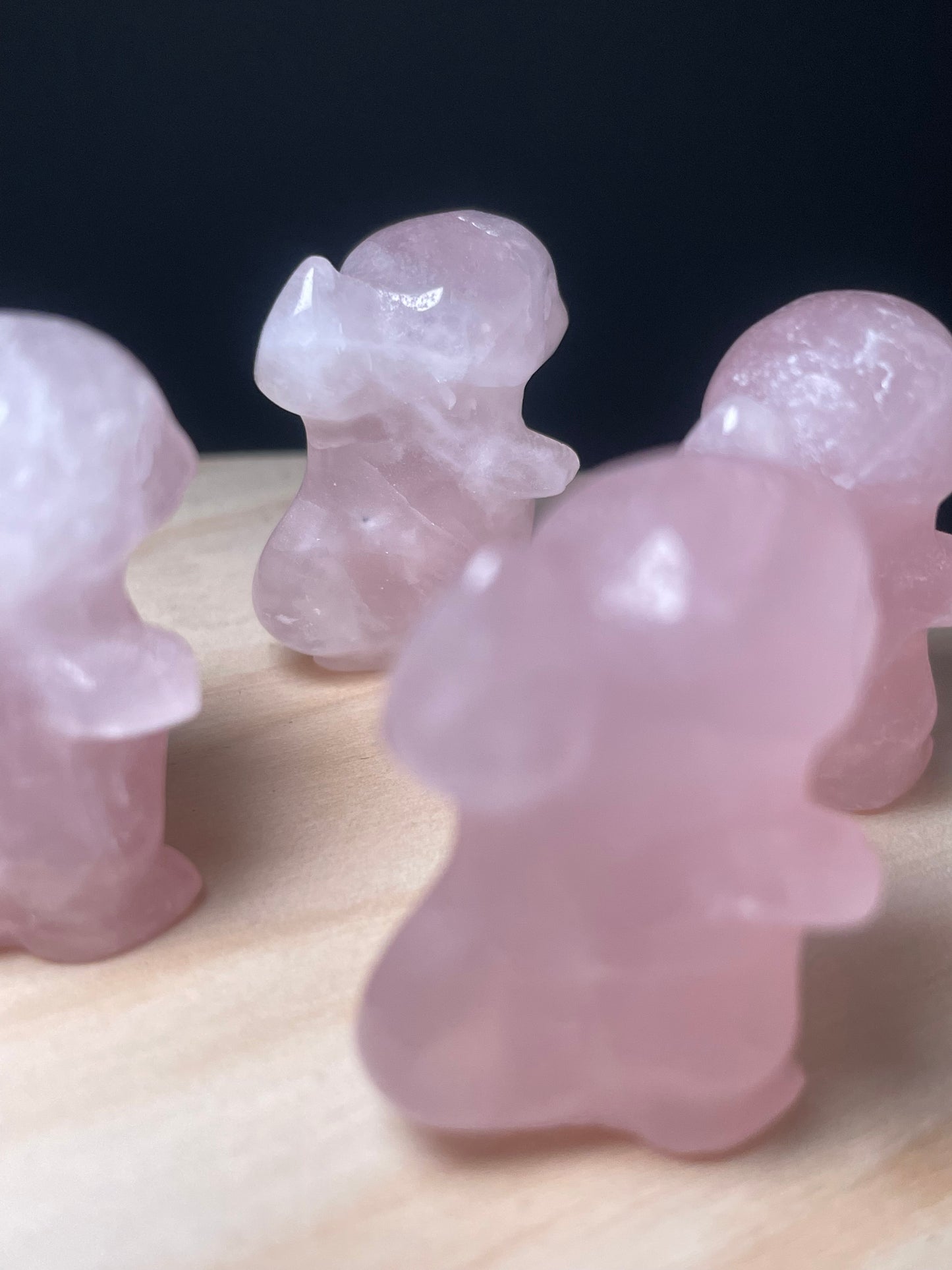 Rose Quartz Crystal Dinosaurs