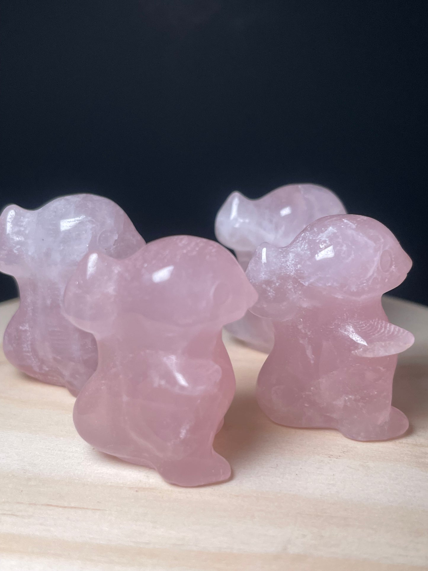 Rose Quartz Crystal Dinosaurs