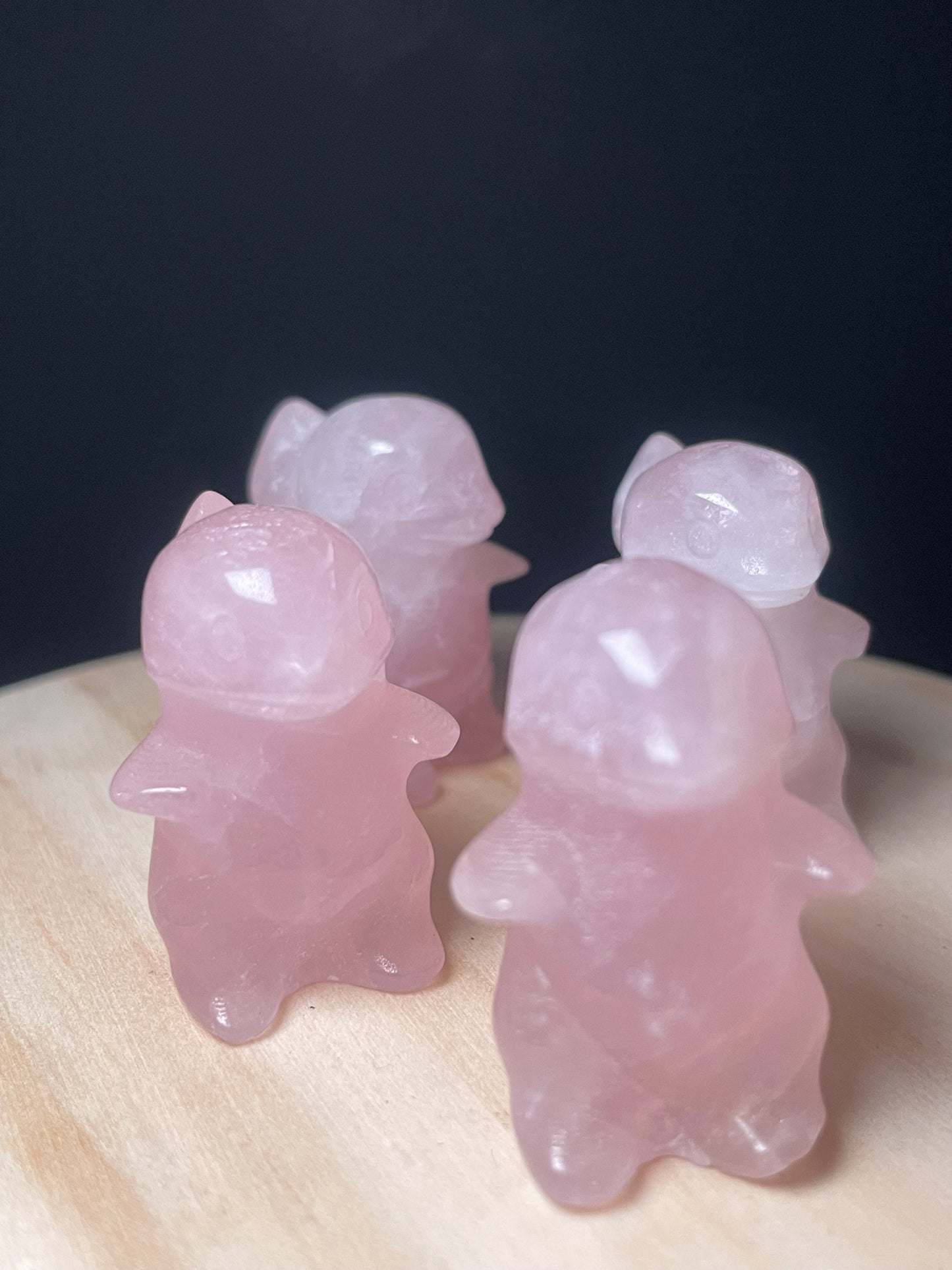 Rose Quartz Crystal Dinosaurs