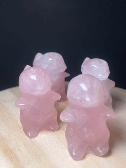 Rose Quartz Crystal Dinosaurs