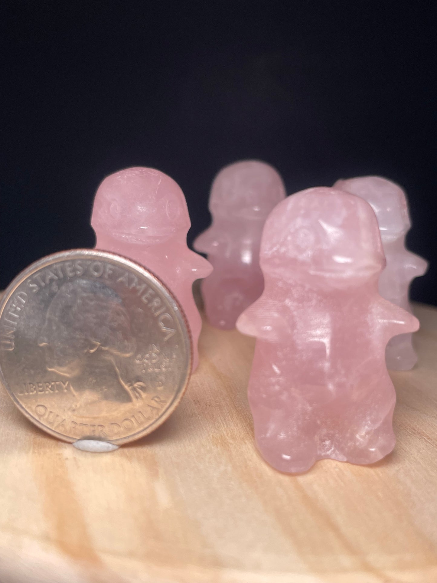 Rose Quartz Crystal Dinosaurs