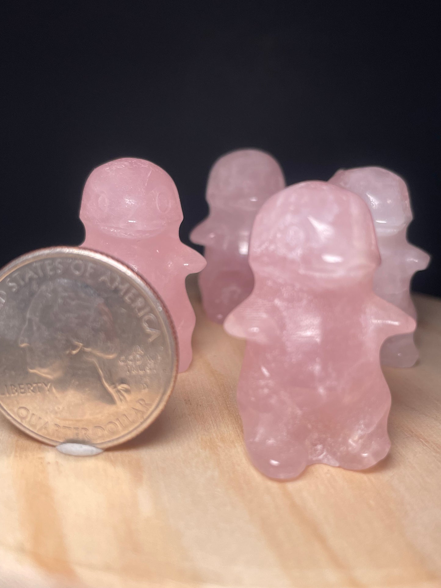 Rose Quartz Crystal Dinosaurs