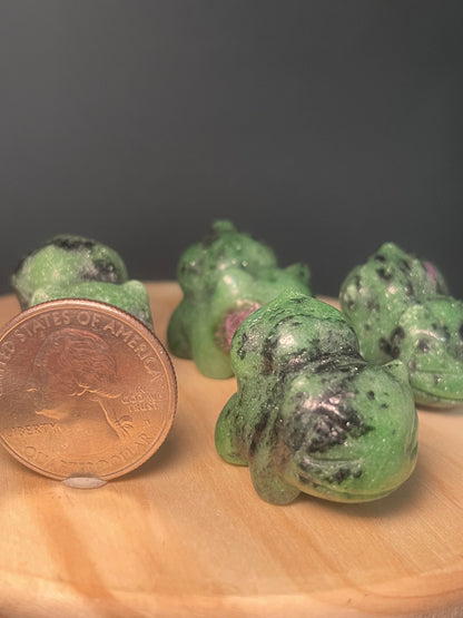 Ruby in Zoisite Crystal Dinosaurs
