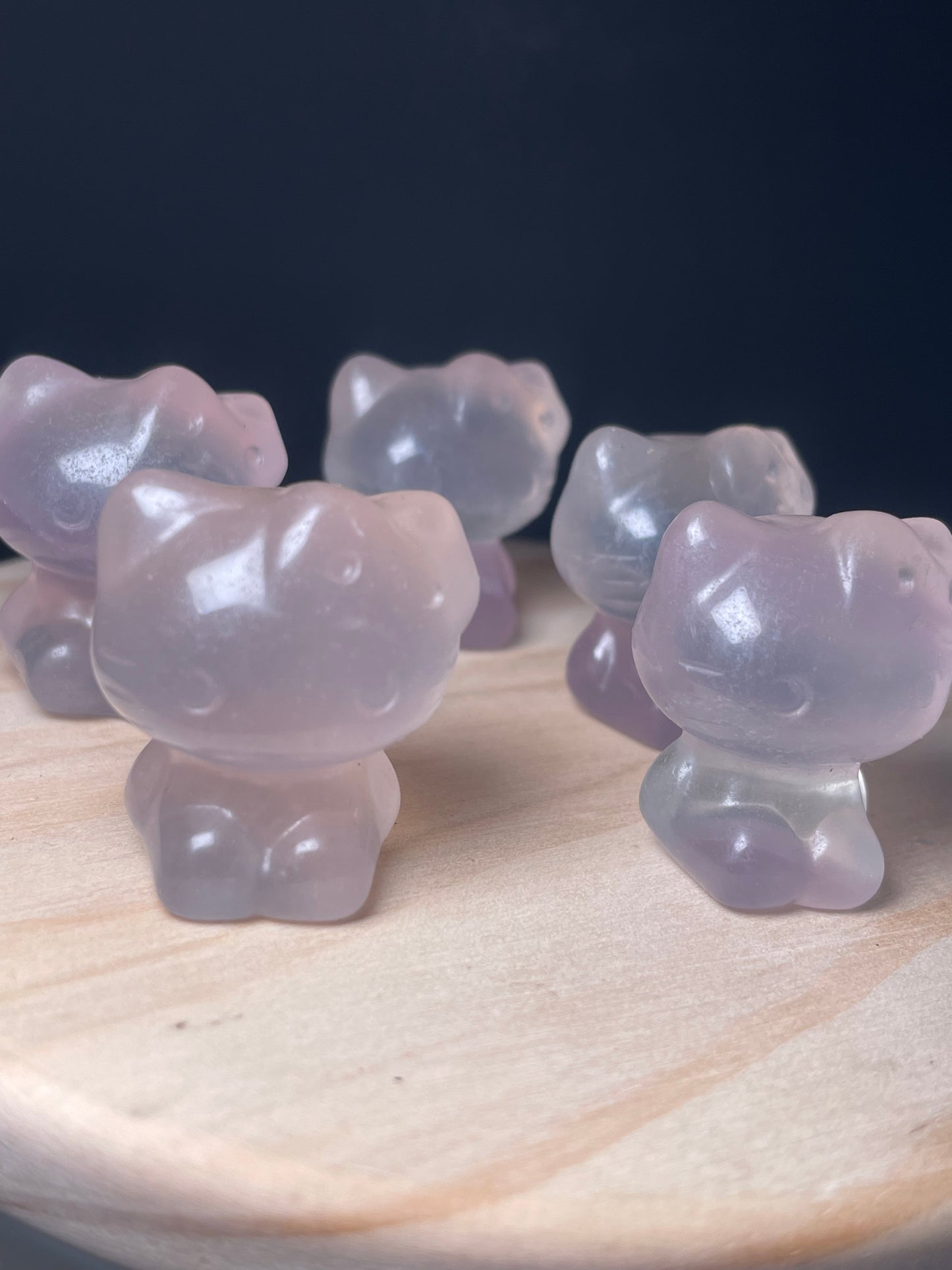 Purple Fluorite Crystal Kitties